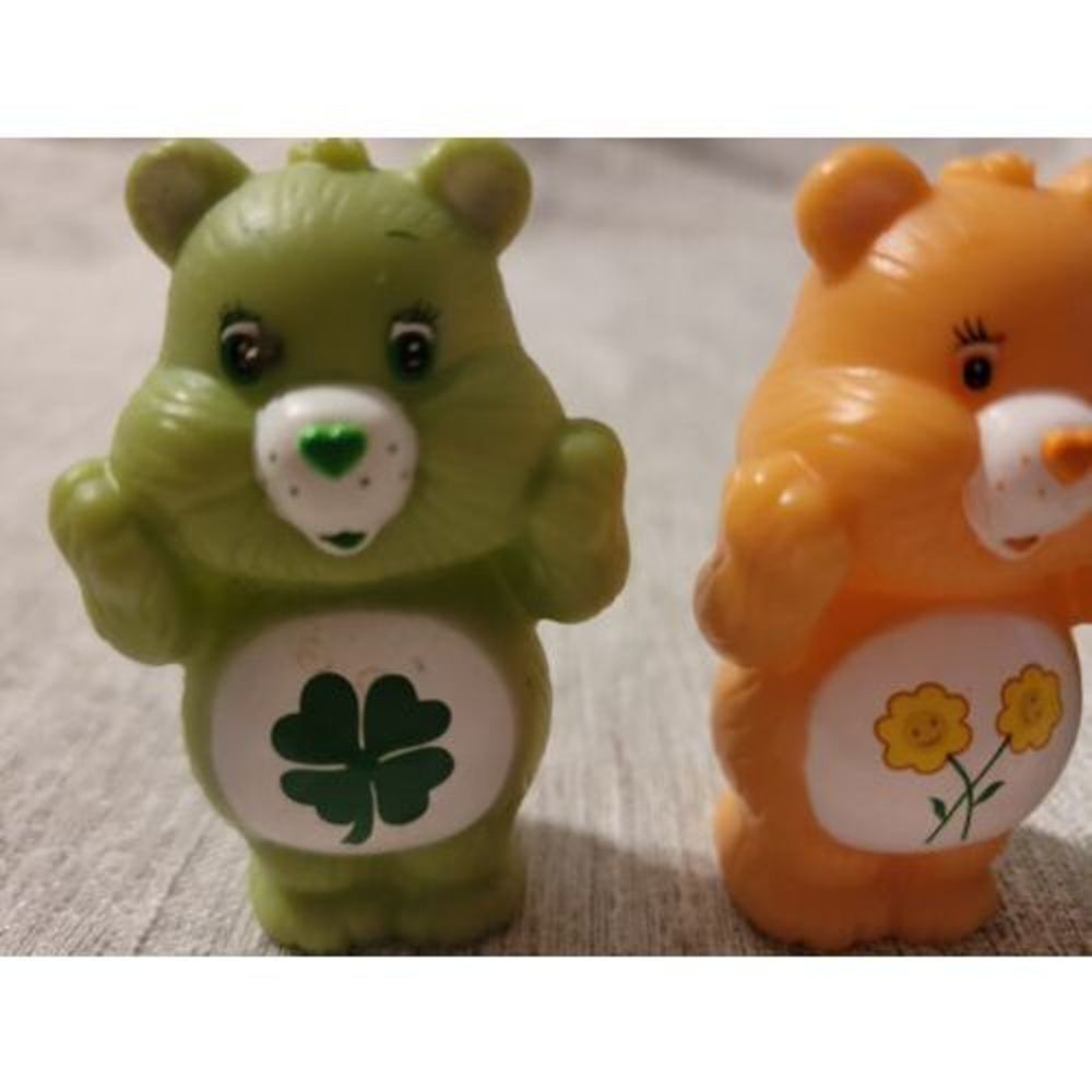 Vintage Care Bears Lot of 3 Figurines Set Figures 2.5 inches tall Cupcake topper - Picture 2 of 11